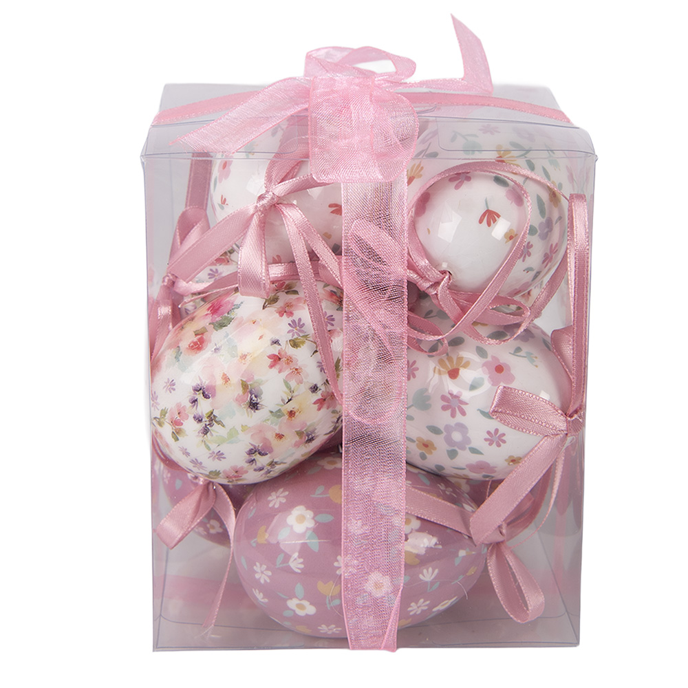 Paashanger Set Van 9 Ø 5X8 Cm Wit Kunststof-image