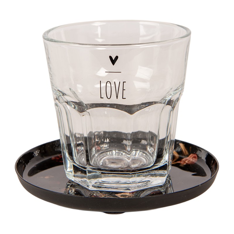 Clayre & Eef Onderzetters voor Glazen Ø 11x1 cm Zwart Metaal