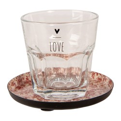 Clayre & Eef Untersetzer für Gläser Ø 11x1 cm Weiß Metall