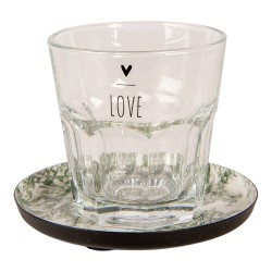 Clayre & Eef Untersetzer für Gläser Ø 11x1 cm Weiß Metall