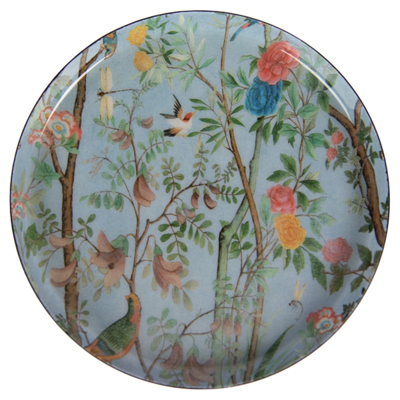 Clayre & Eef Onderzetters voor Glazen Ø 11x1 cm Blauw Metaal