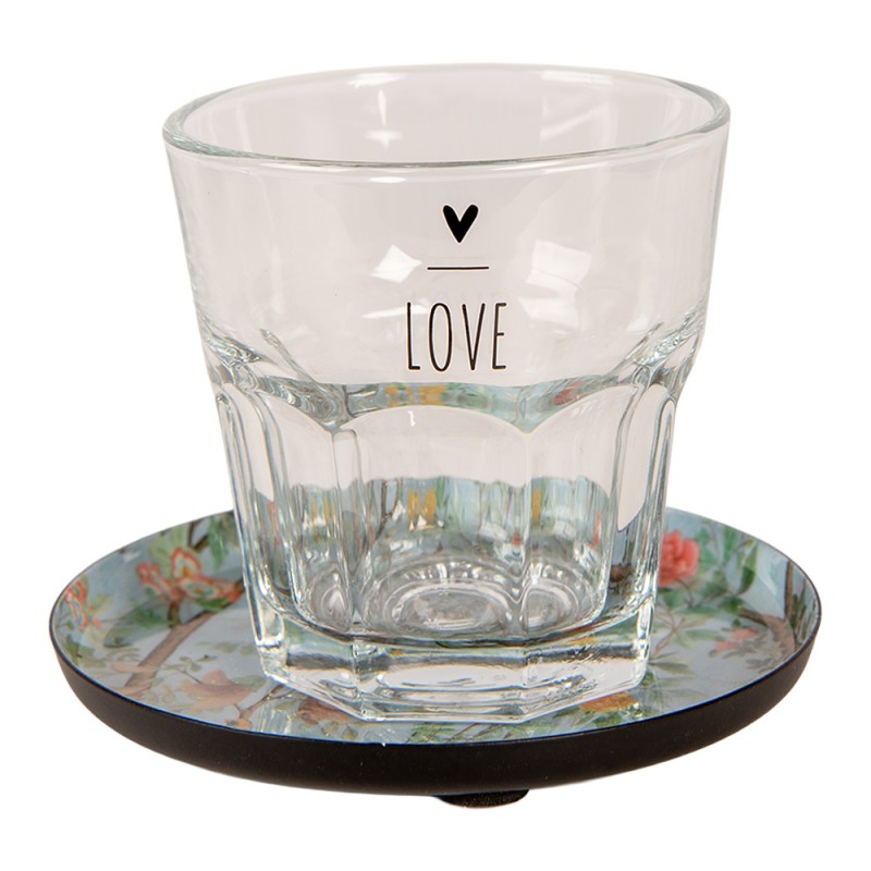 Clayre & Eef Onderzetters voor Glazen Ø 11x1 cm Blauw Metaal