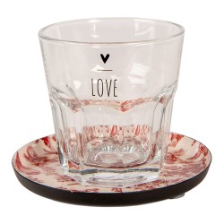 Clayre & Eef Untersetzer für Gläser Ø 11x1 cm Weiß Metall