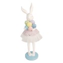 Clayre & Eef Image de décoration Lapin 18x17x57 cm Blanc Plastique