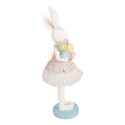 Clayre & Eef Image de décoration Lapin 18x17x57 cm Blanc Plastique