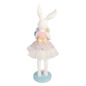 Clayre & Eef Image de décoration Lapin 18x17x57 cm Blanc Plastique