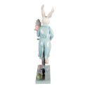 Clayre & Eef Image de décoration Lapin 23x12x46 cm Blanc Plastique