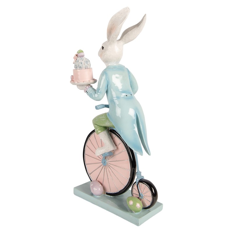 Clayre & Eef Image de décoration Lapin 23x12x46 cm Blanc Plastique