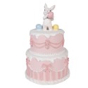 Clayre & Eef Decorative Figurine Cake Ø 18x28 cm White Plastic