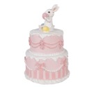 Clayre & Eef Decorative Figurine Cake Ø 18x28 cm White Plastic