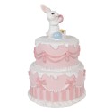 Clayre & Eef Decorative Figurine Cake Ø 18x28 cm White Plastic