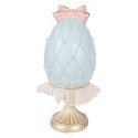 Clayre & Eef Decorative Figurine Egg Ø 12x28 cm Blue Plastic