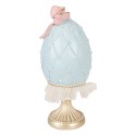 Clayre & Eef Decorative Figurine Egg Ø 12x28 cm Blue Plastic