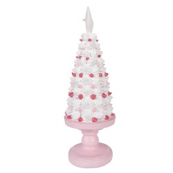 Clayre & Eef Image de décoration Gâteau Ø 14x39 cm Rose Plastique