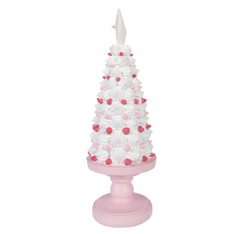Clayre & Eef Image de décoration Gâteau Ø 14x39 cm Rose Plastique