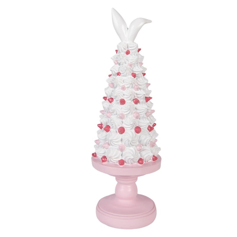 Clayre & Eef Image de décoration Gâteau Ø 14x39 cm Rose Plastique