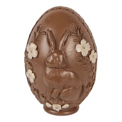 Clayre & Eef Image de décoration Œuf Ø 9x13 cm Marron Plastique