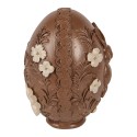Clayre & Eef Image de décoration Œuf Ø 9x13 cm Marron Plastique
