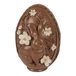 Clayre & Eef Image de décoration Œuf Ø 9x13 cm Marron Plastique