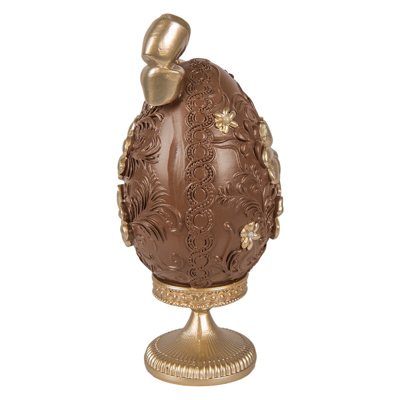 Clayre & Eef Image de décoration Œuf 10x9x21 cm Marron Plastique