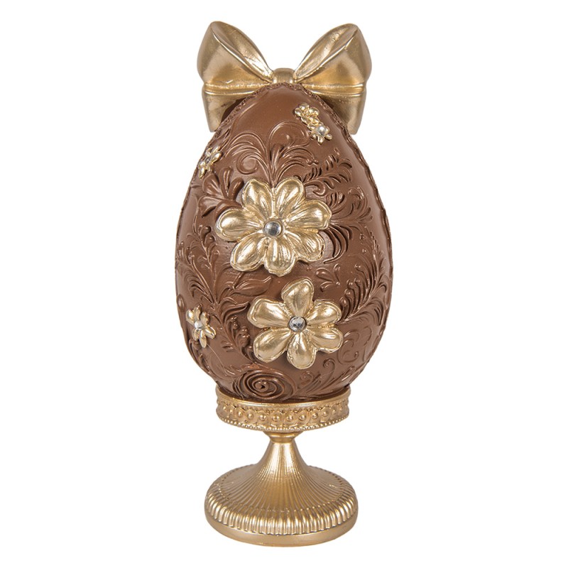 Clayre & Eef Image de décoration Œuf 10x9x21 cm Marron Plastique