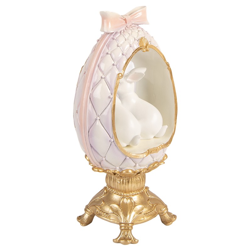 Clayre & Eef Decorative Figurine Egg 17x12x31 cm White Plastic