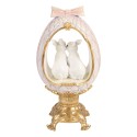 Clayre & Eef Decorative Figurine Egg 17x12x31 cm White Plastic