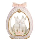 Clayre & Eef Decorative Figurine Egg 17x12x31 cm White Plastic