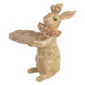 Clayre & Eef Decoratie Beeld Konijn 31x20x33 cm Beige Kunststof