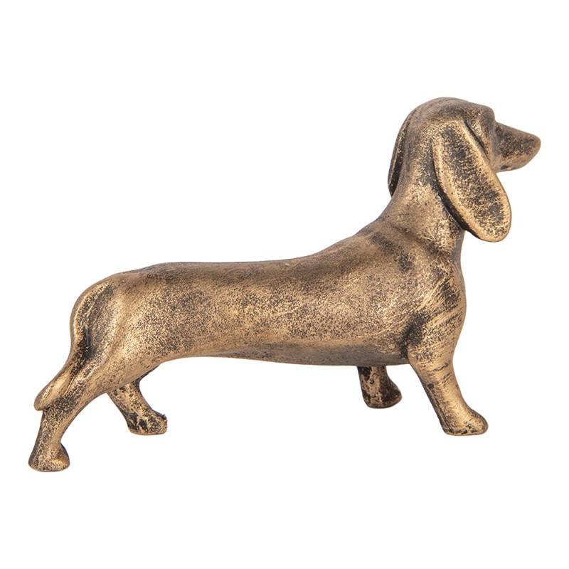 Clayre & Eef Dekorationsfigur Hund 14x4x8 cm Braun Kunststoff