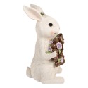 Clayre & Eef Decoratie Beeld Konijn 17x16x30 cm Wit Kunststof