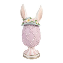 Clayre & Eef Decoratie Beeld Ei Ø 13x30 cm Paars Kunststof