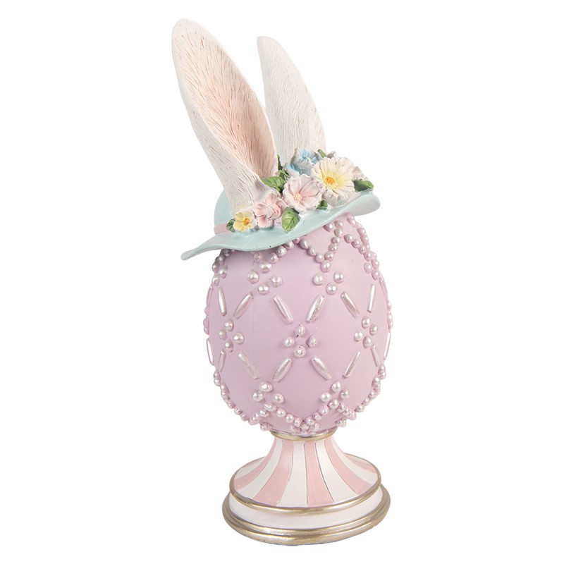 Clayre & Eef Decoratie Beeld Ei Ø 13x30 cm Paars Kunststof