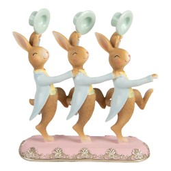 Clayre & Eef Decoratie Beeld Konijn 23x8x25 cm Bruin Kunststof