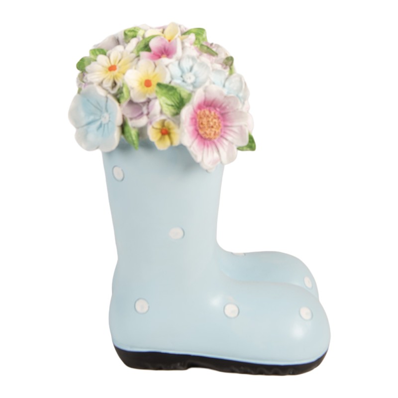 Clayre & Eef Dekorationsfigur Stiefel 20x18x26 cm Blau Kunststoff