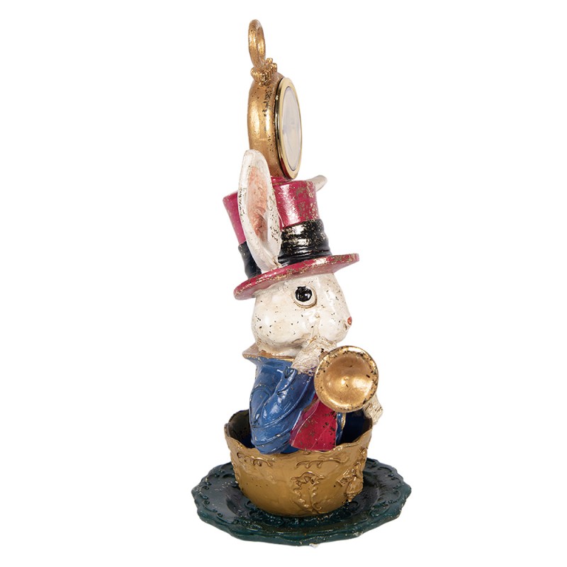 Clayre & Eef Dekorationsfigur Kaninchen 15x11x23 cm Beige Kunststoff