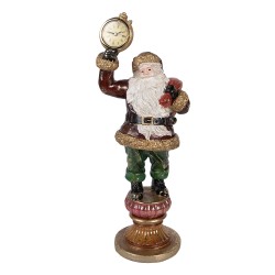 Clayre & Eef Décoration de Noël Image Père Noël 15x13x39 cm Rouge Plastique