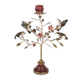 Clayre & Eef Kandelaar 27x17x38 cm Goudkleurig Kunststof