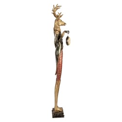 Clayre & Eef Image de décoration Cerf 12x16x87 cm Couleur or Plastique
