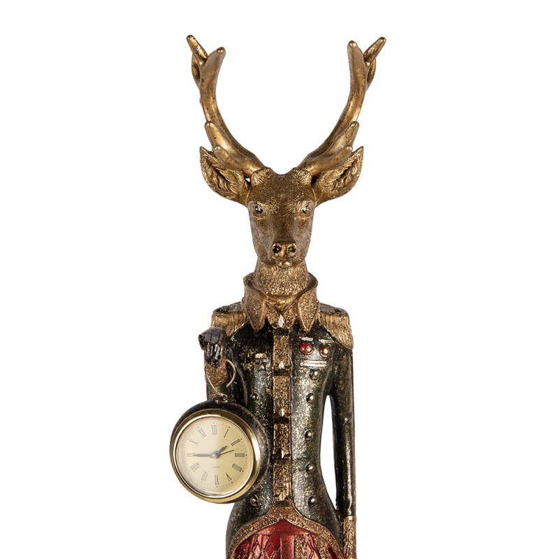 Clayre & Eef Image de décoration Cerf 12x16x87 cm Couleur or Plastique