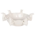 Clayre & Eef Bol de décoration Lapin 21x20x7 cm Blanc Céramique
