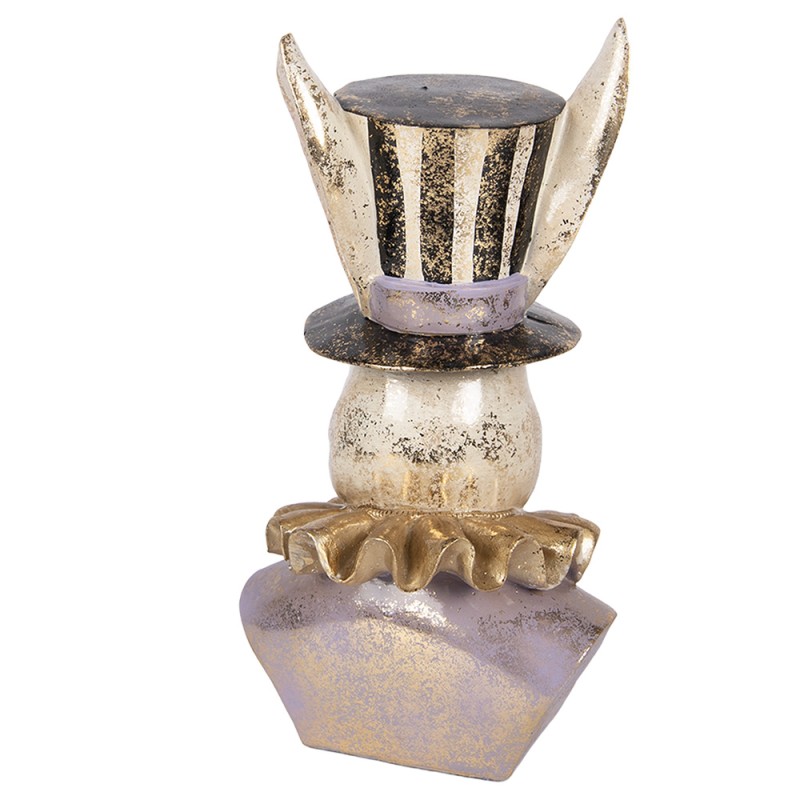 Clayre & Eef Decorative Figurine Rabbit 14x12x27 cm Beige Plastic