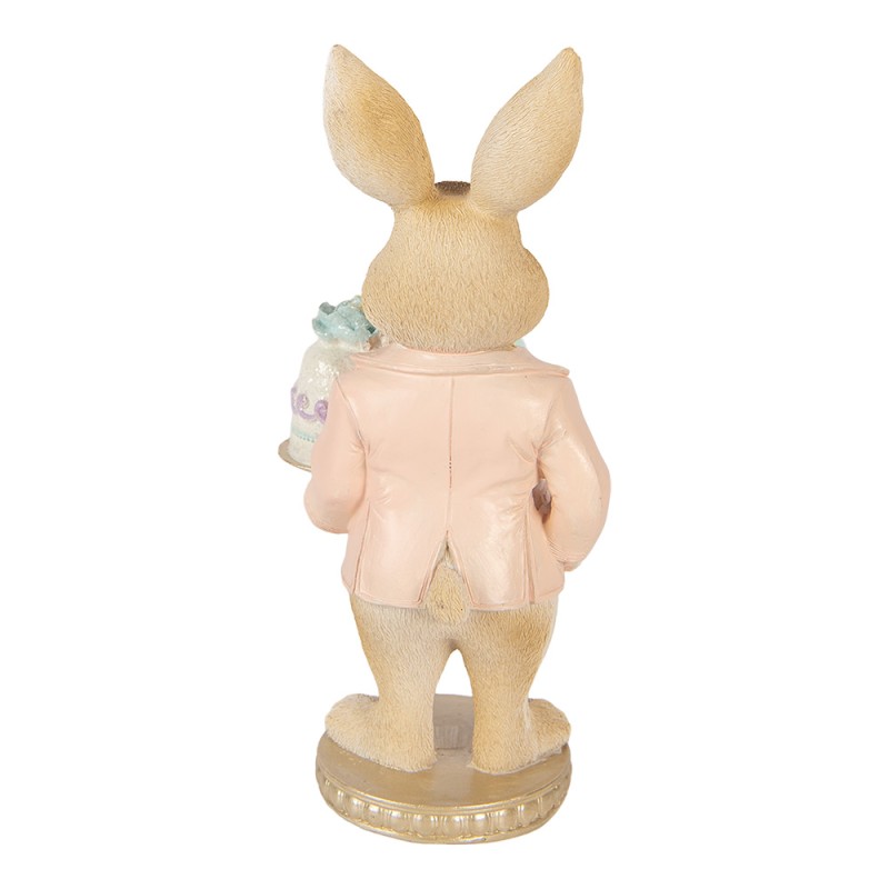 Clayre & Eef Decorative Figurine Rabbit 9x7x19 cm Beige Plastic
