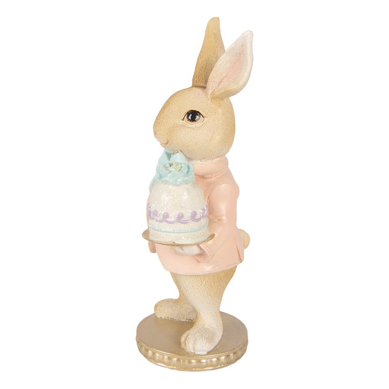 Clayre & Eef Decorative Figurine Rabbit 9x7x19 cm Beige Plastic