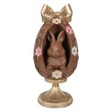 Clayre & Eef Decorative Figurine Egg Ø 12x26 cm Brown Plastic