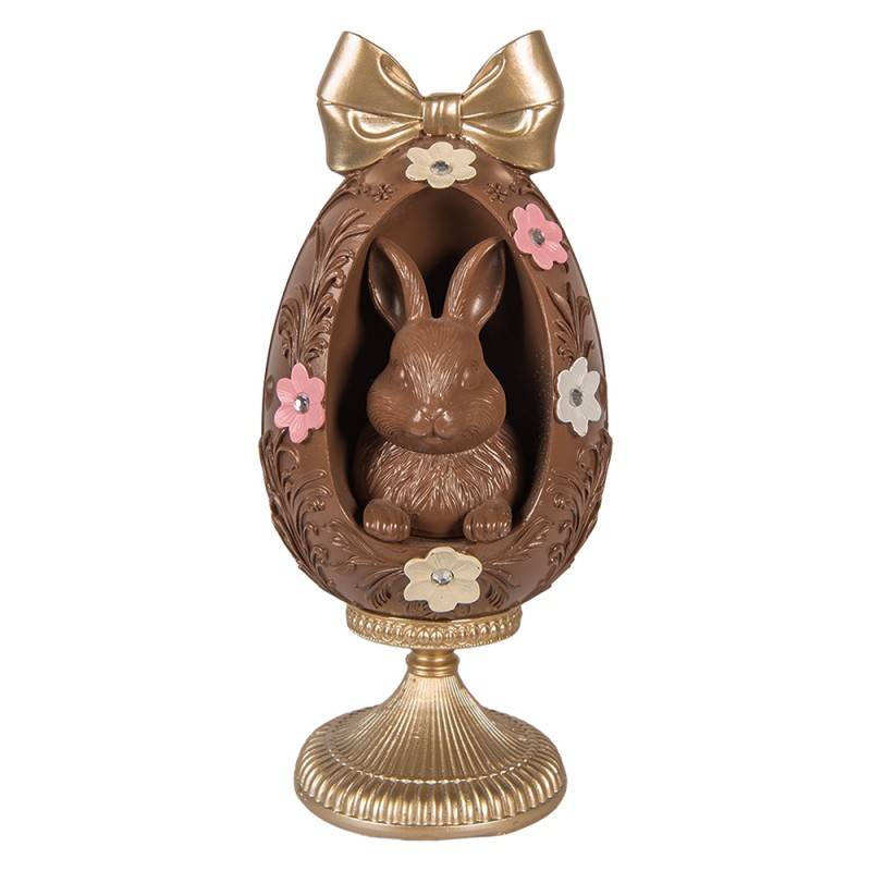 Clayre & Eef Decorative Figurine Egg Ø 12x26 cm Brown Plastic