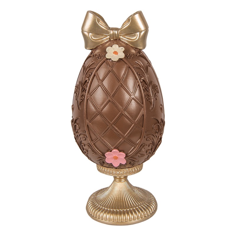Clayre & Eef Decorative Figurine Egg Ø 12x26 cm Brown Plastic