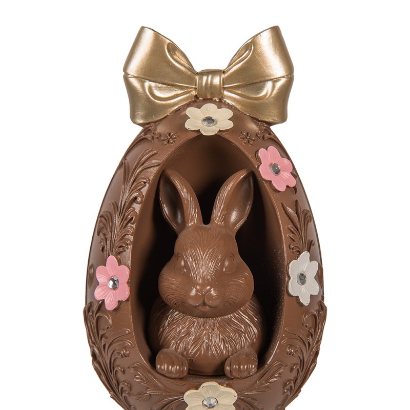 Clayre & Eef Decorative Figurine Egg Ø 12x26 cm Brown Plastic