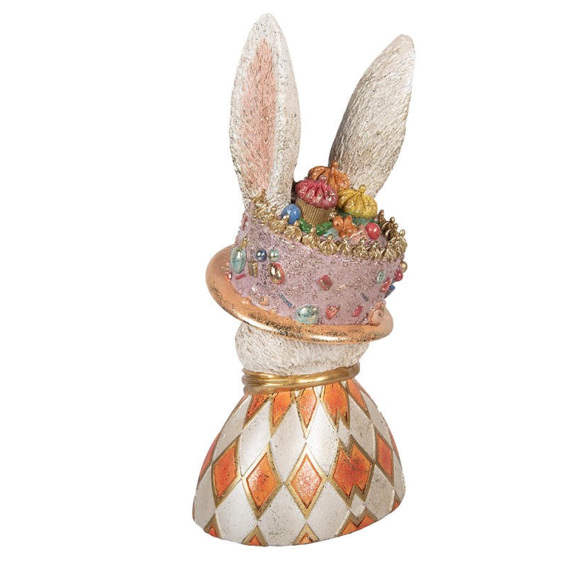 Clayre & Eef Decoratie Beeld Konijn 26x26x50 cm Beige Kunststof