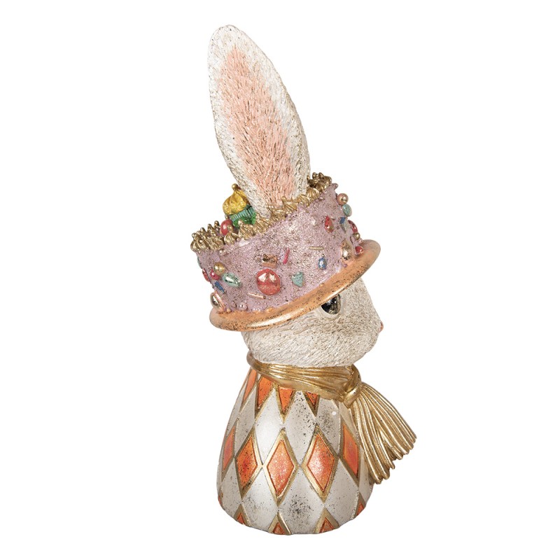 Clayre & Eef Decoratie Beeld Konijn 26x26x50 cm Beige Kunststof